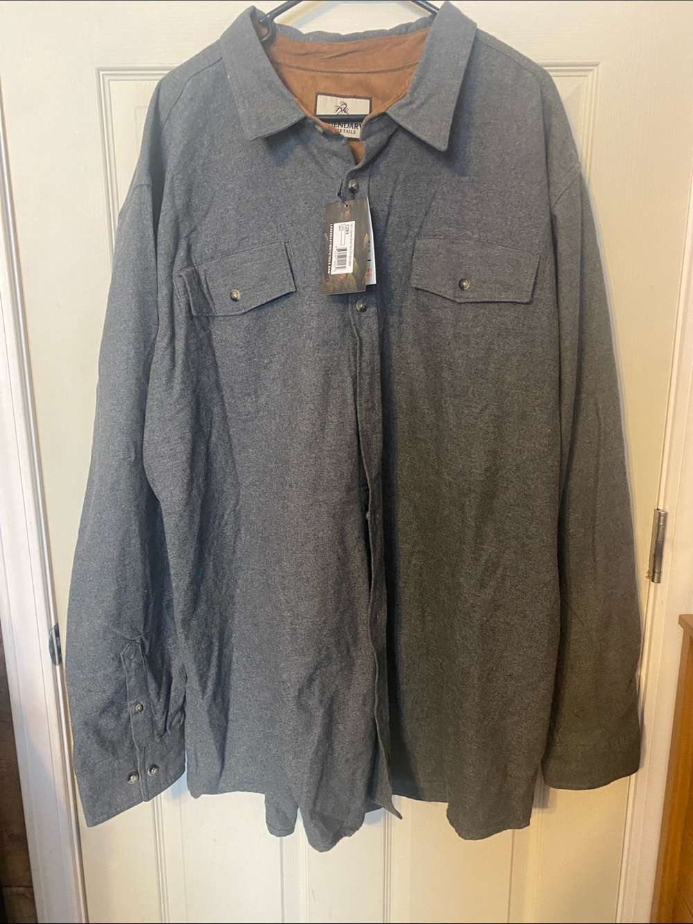 Legendary Whitetails Gray Button-Front Shirt Jacket with Tan Lining